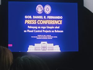 pahayag ng Bulacan Governor tungkol sa usapin ng Flood Control